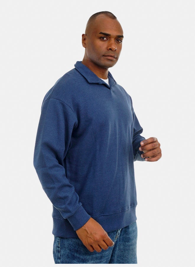 FIRE WOOD FireWood Cashmere Knit Pullover Sweater long sleeve For Men - Navy - Image 4